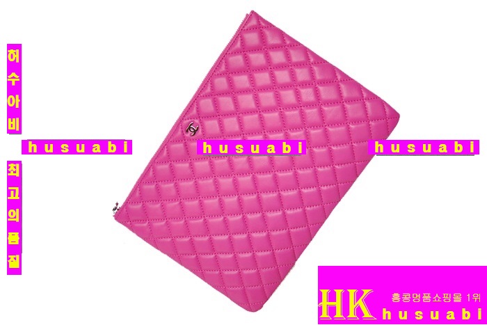 샤넬 램스킨 클러치백 핑크 67780-4