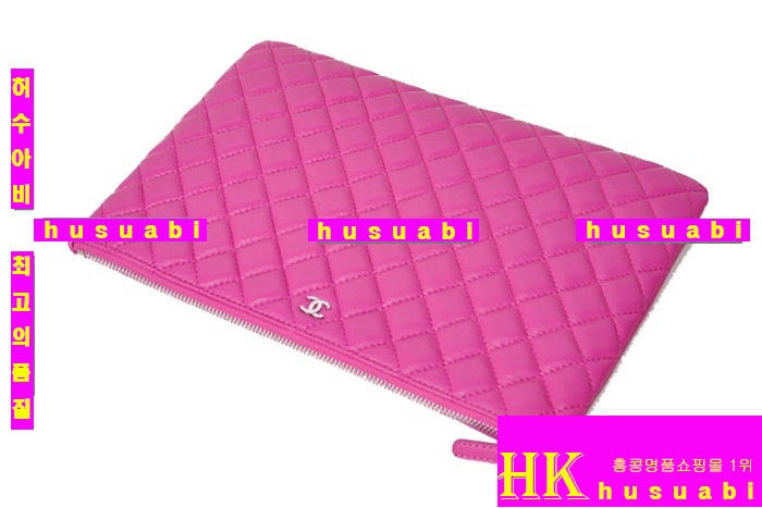 샤넬 램스킨 클러치백 핑크 67780-4