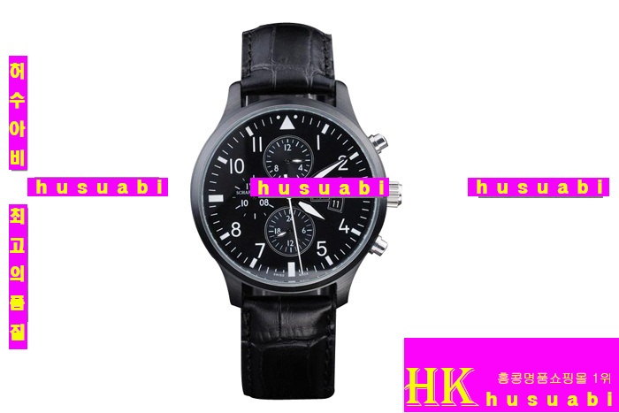 더킹 이승기 시계-iwc 포르투기스- Replica IWC Schaffhausen Black Authentic Leather Automatic Movement 38 mm. YC010-20