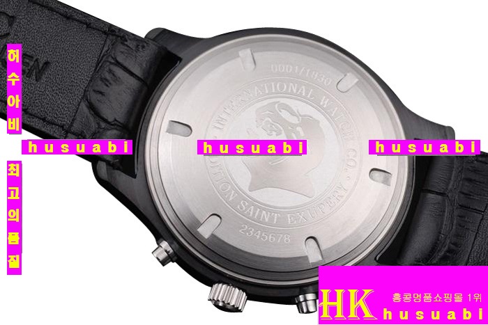 더킹 이승기 시계-iwc 포르투기스- Replica IWC Schaffhausen Black Authentic Leather Automatic Movement 38 mm. YC010-20