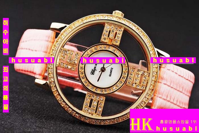 쇼파드 여자시계 Replica Chopard Japanese Quartz MOVEMENT 18k yellow gold Case Bezel Pink Bracelet Women. sa-5