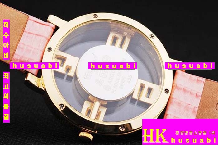 쇼파드 여자시계 Replica Chopard Japanese Quartz MOVEMENT 18k yellow gold Case Bezel Pink Bracelet Women. sa-5