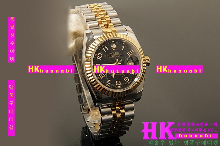 로렉스 남자시계 Replica Rolex Datejust Automatic Movement Yellow gold Bezel Black Dial Men.928117-15