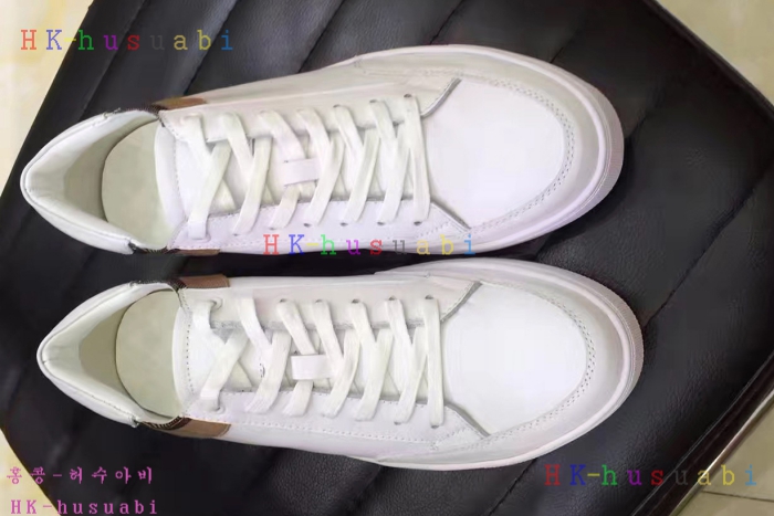 NEW 17S/S 버버리 하우스 체크코튼 가죽스니커즈 40540221