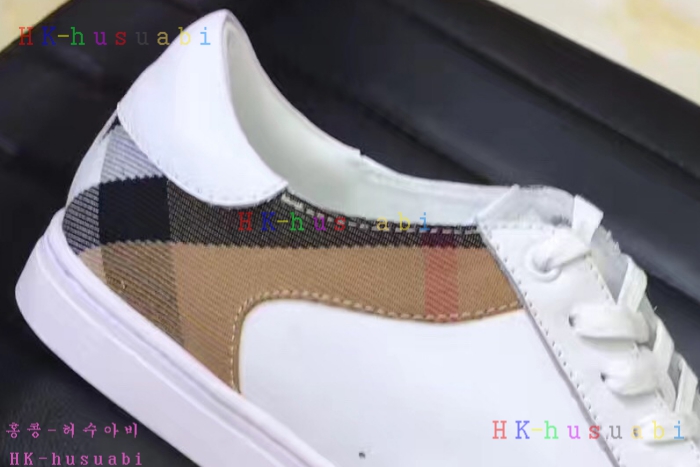 NEW 17S/S 버버리 하우스 체크코튼 가죽스니커즈 40540221