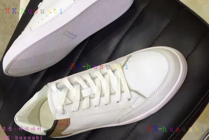 NEW 17S/S 버버리 하우스 체크코튼 가죽스니커즈 40540221