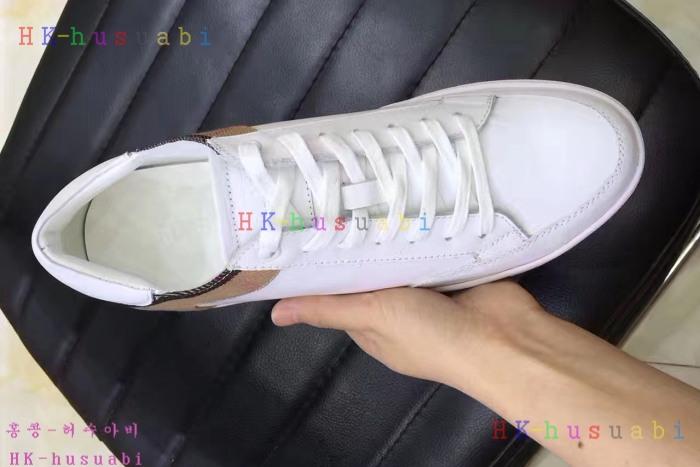 NEW 17S/S 버버리 하우스 체크코튼 가죽스니커즈 40540221