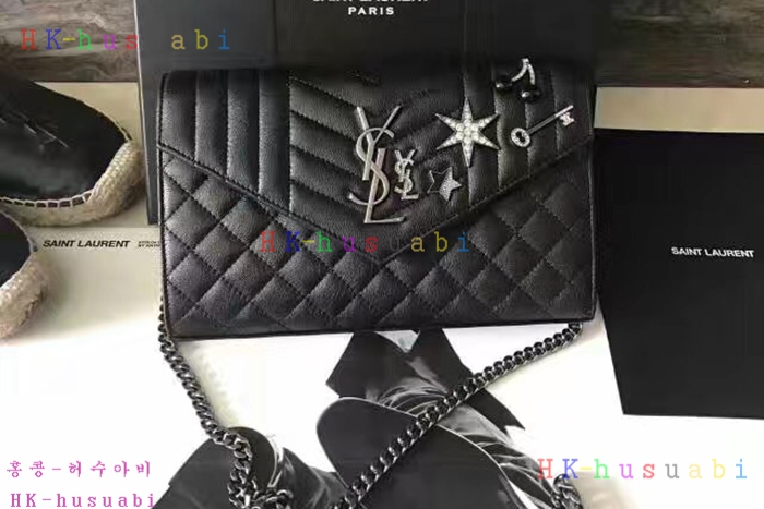 ★미러급★NEW 17S/S 입생로랑  가죽 체인 지갑 백 471501