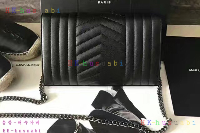 ★미러급★NEW 17S/S 입생로랑  가죽 체인 지갑 백 471501
