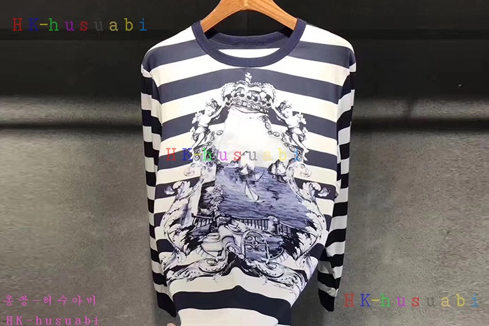 NEW 돌체엔가바나 남성용 라운드긴팔티 9782B70
