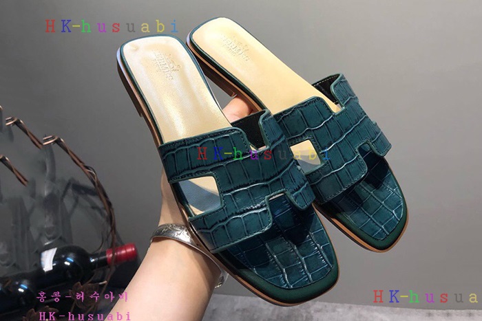 NEW 2018SS 에르메스 여성용 슬리퍼 H 366581-3
