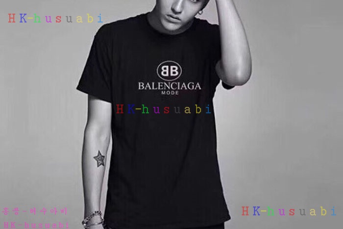 NEW 발렌시아가 남성용 반팔티 BL 65221