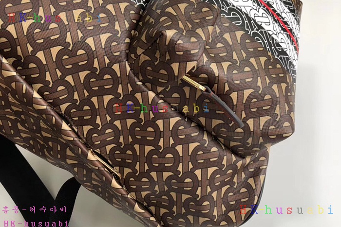 ★미러급★ 버버리 모노그램 스트라이프 캔버스 백팩 BB 325005