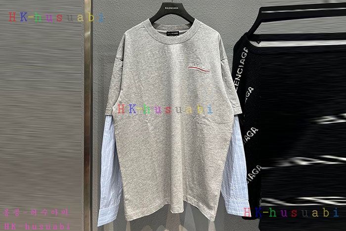NEW 발렌시아가 긴팔티 신상 B 557247