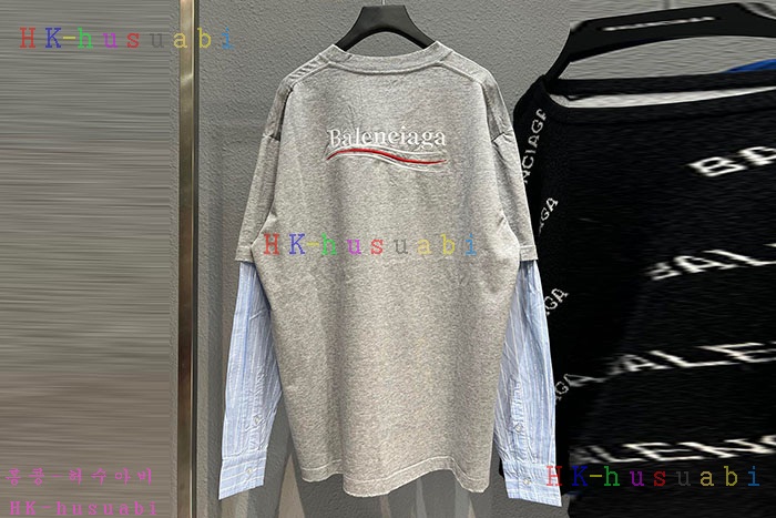 NEW 발렌시아가 긴팔티 신상 B 557247