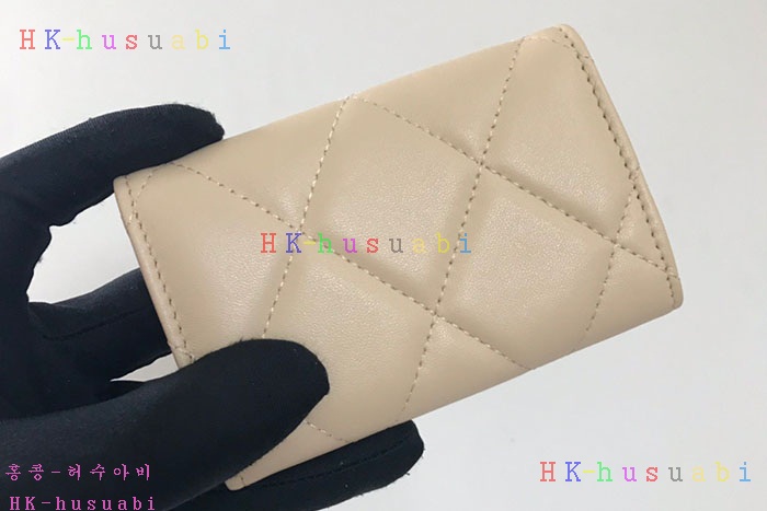 ★미러급★샤넬 19 플랩 카드 홀더 램스킨 메탈 AP1790-3