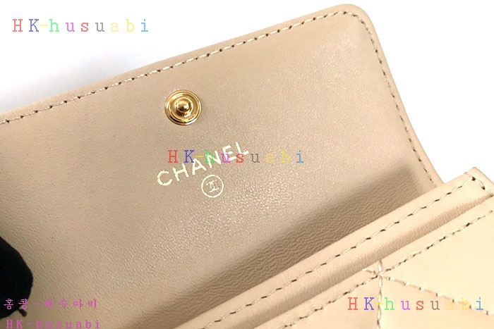 ★미러급★샤넬 19 플랩 카드 홀더 램스킨 메탈 AP1790-3