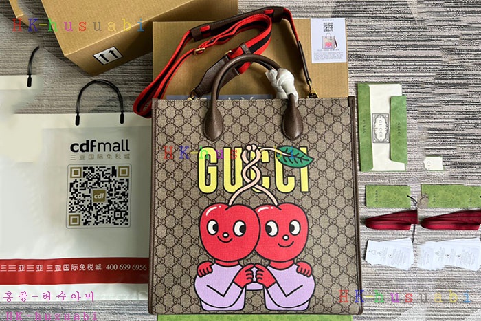 ★미러급★구찌 체리 미디움 토트백 703264