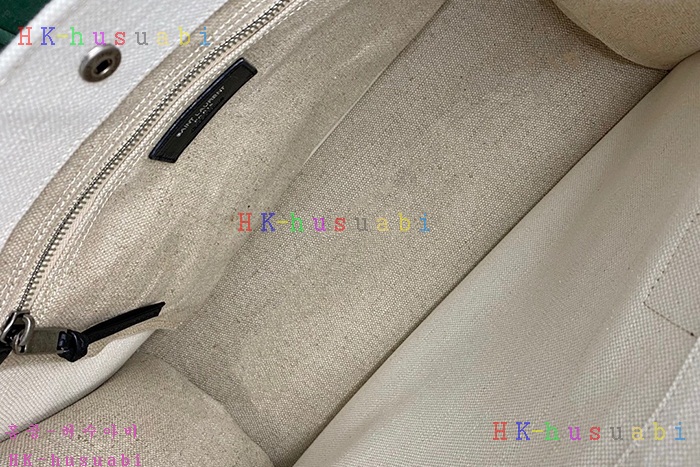 ★미러급★입생로랑 린넨 가죽 리브 고시 토트백  617481