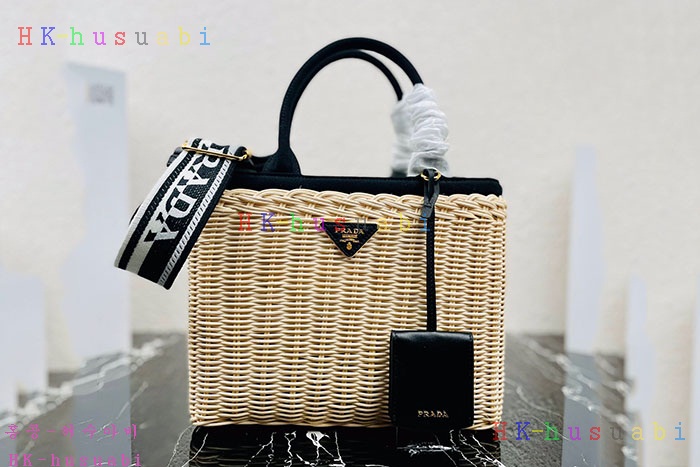 ★미러급★프라다 라탄 스퀘어 토트 백 1BG835-2