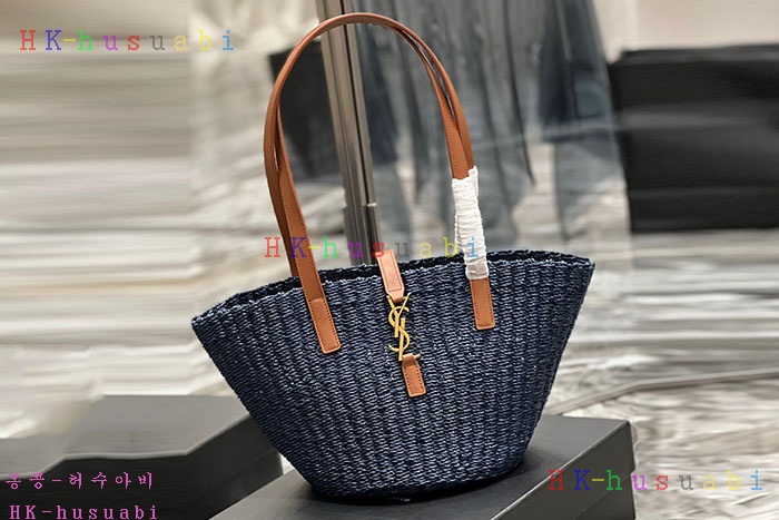 ★미러급★입생로랑 라피아 가죽 PANIER 스몰 백 685618