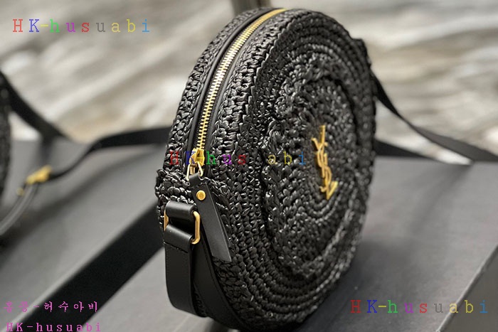 ★미러급★입생로랑 라피아 가죽 SAC ROND 백 685601-2