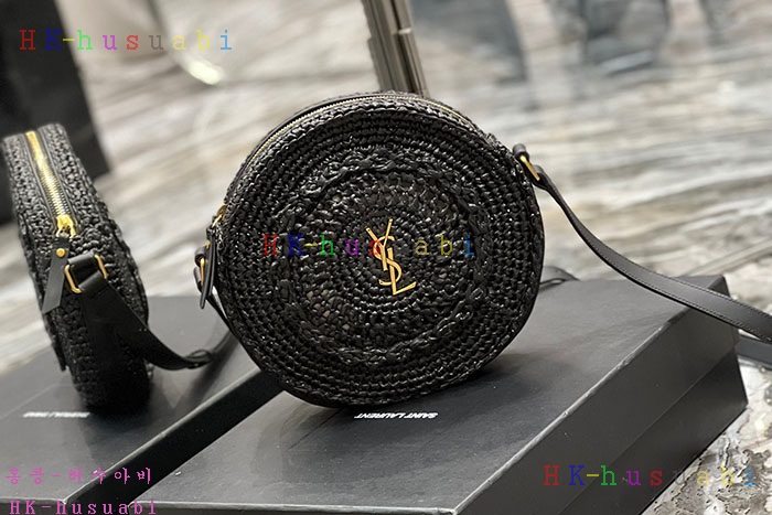 ★미러급★입생로랑 라피아 가죽 SAC ROND 백 685601-2