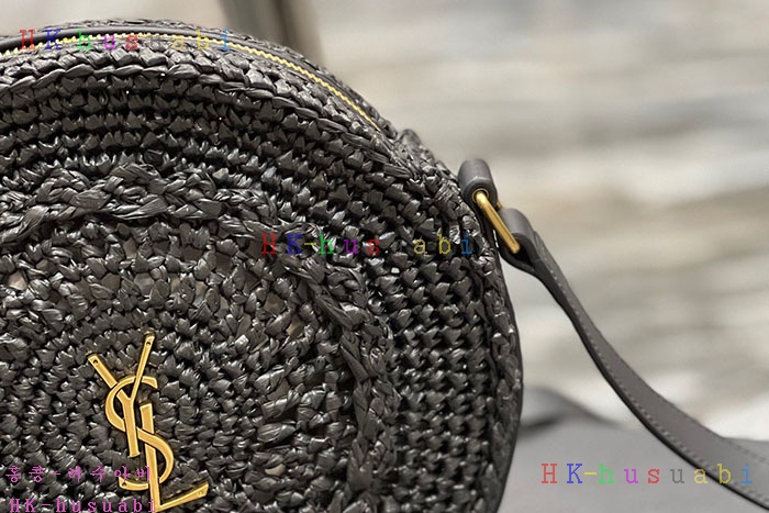 ★미러급★입생로랑 라피아 가죽 SAC ROND 백 685601-2