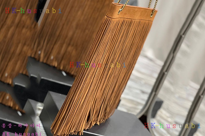 ★미러급★입생로랑 그레이스 프린지  숄더백 6337520-2
