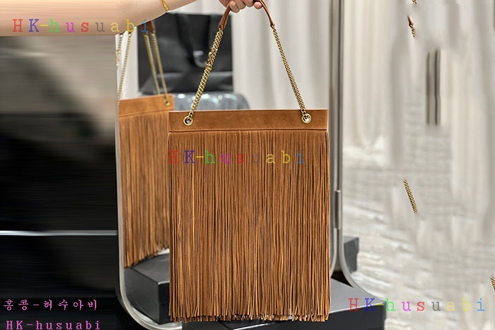 ★미러급★입생로랑 그레이스 프린지  숄더백 6337520-2