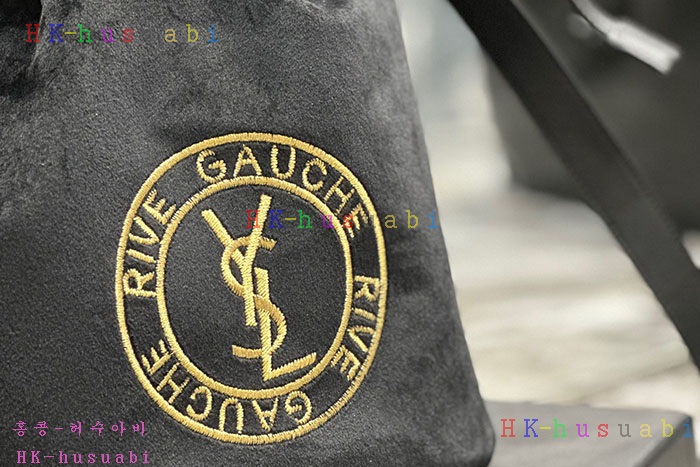  ★미러급★입생로랑 자수 RIVE GAUCHE 레이스 디테일 버킷 백  710261