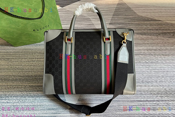 ★미러급★구찌 더블 G 캔버스 더플백 715671-6