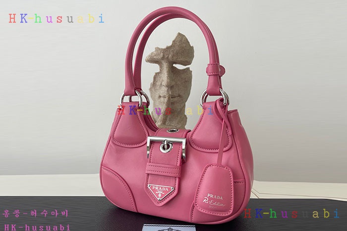 ★미러급★프라다 여성 문 리나일론 앤 가죽 핸드백 1BA381-2