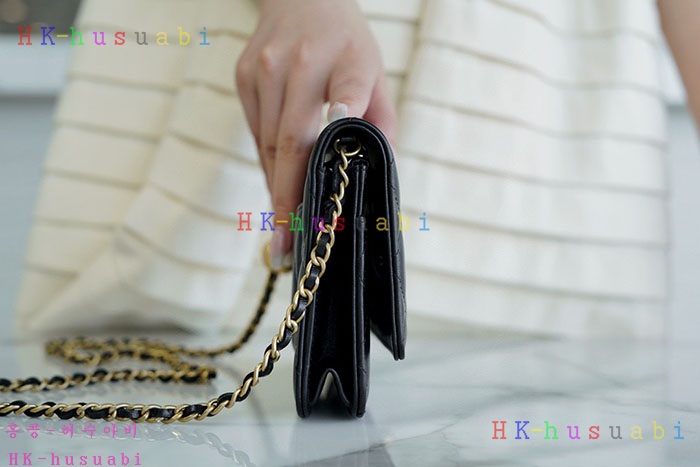 ★미러급★샤넬 WOC 골든볼 퀄팅 램스킨 AP1450
