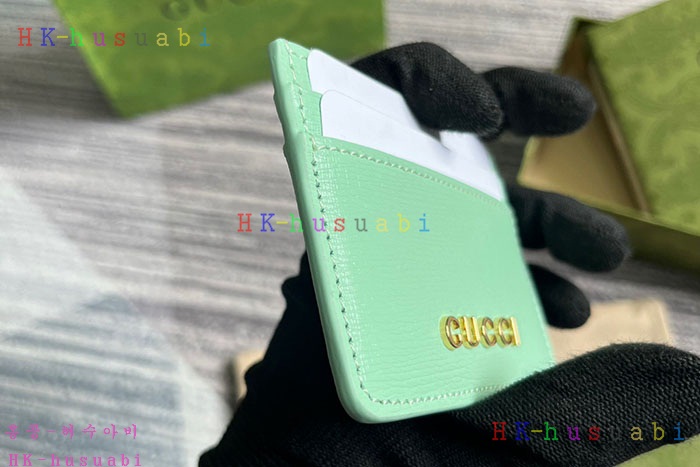 ★미러급★구찌 스크립트 레더 카드 지갑 케이스 773428-5
