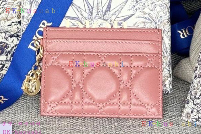 ★미러급★디올 Lady Dior Freesia 카드 지갑 S0974-2