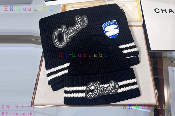 NEW 샤넬 모자 머플러 셋트 신상 C 614044