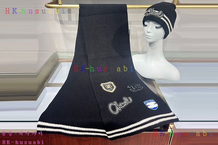 NEW 샤넬 모자 머플러 셋트 신상 C 614044
