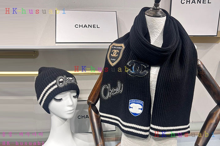 NEW 샤넬 모자 머플러 셋트 신상 C 614044