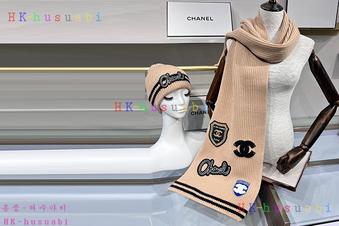 NEW 샤넬 모자 머플러 셋트 신상 C 614047