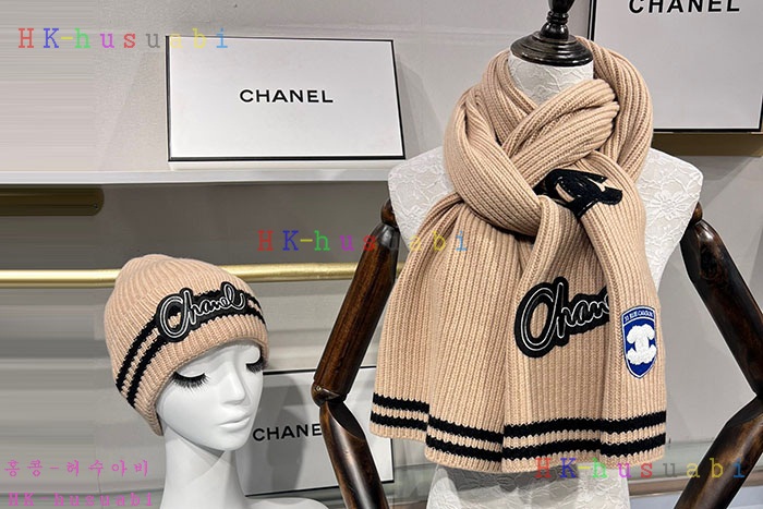 NEW 샤넬 모자 머플러 셋트 신상 C 614047