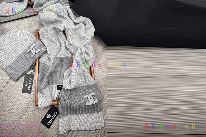 NEW 샤넬 모자 머플러  셋트 신상 C 614052
