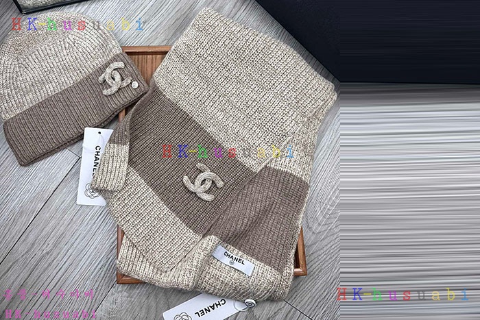 NEW 샤넬 모자 머플러 셋트 신상 C 6141103