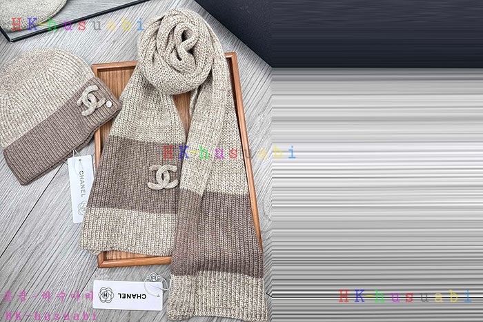 NEW 샤넬 모자 머플러 셋트 신상 C 6141103
