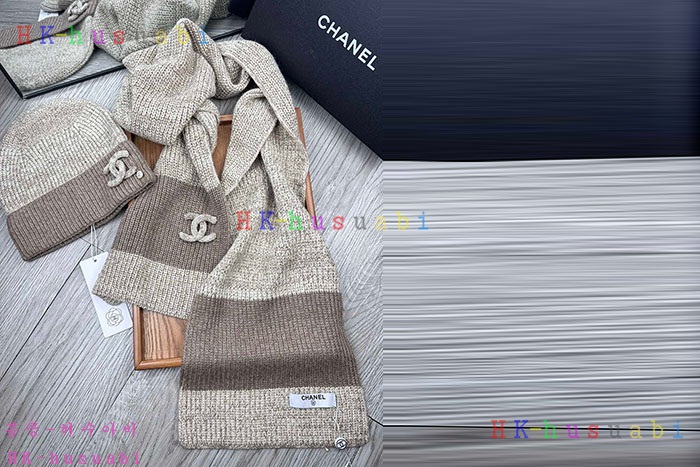 NEW 샤넬 모자 머플러 셋트 신상 C 6141103