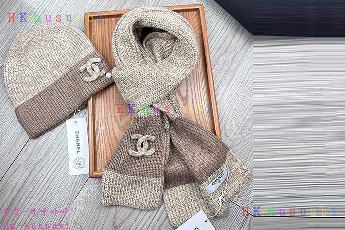 NEW 샤넬 모자 머플러 셋트 신상 C 6141103