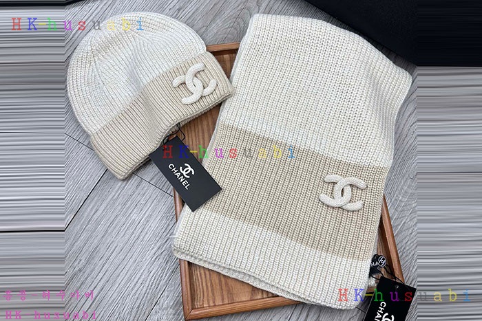 NEW 샤넬 모자 머플러 셋트 신상 C 6141104