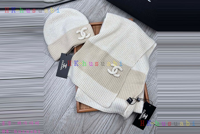 NEW 샤넬 모자 머플러 셋트 신상 C 6141104