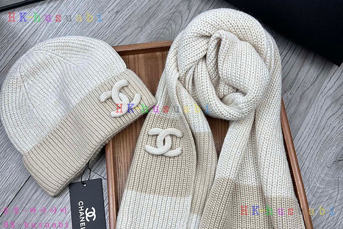 NEW 샤넬 모자 머플러 셋트 신상 C 6141104