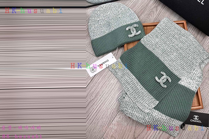 NEW 샤넬 모자 머플러 셋트 신상 C 6141105